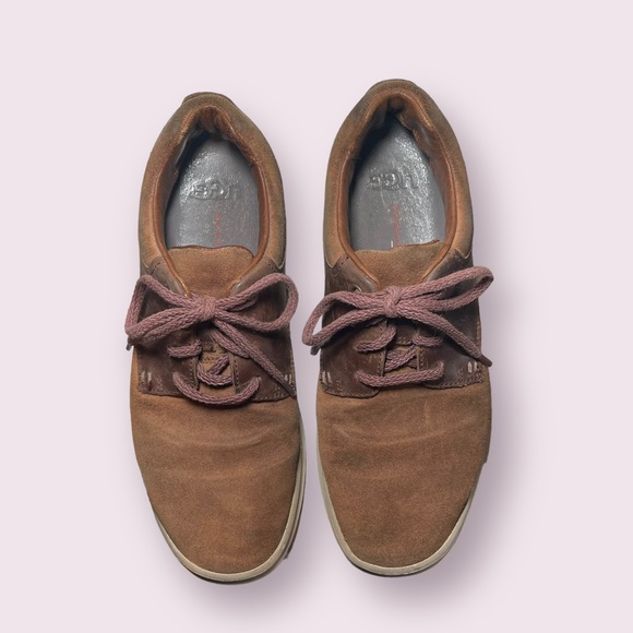 UGG Hepner Brown Suede Lace Up Saddle Oxford Shoe Mens Size 7 or Women’s 9 - Picture 4 of 11